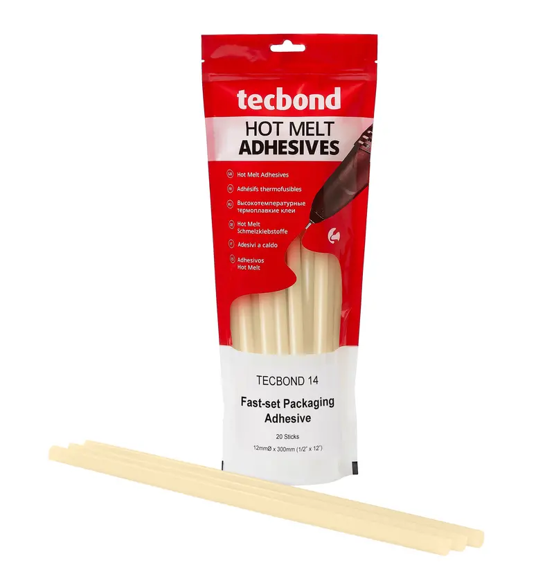 Tecbond 14 High-Bond Cardboard & Packaging Adhesive Sticks 1