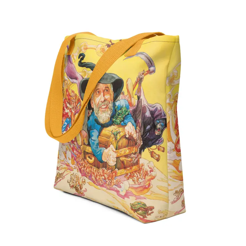 Terry Pratchett Caricature Cotton Tote Bag 3