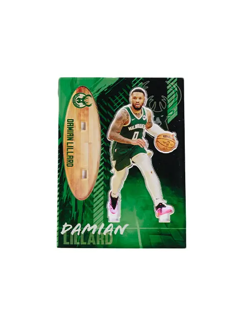 The Highland Mint Damian Lillard Milwaukee Bucks Acrylic Player Display Stand 1