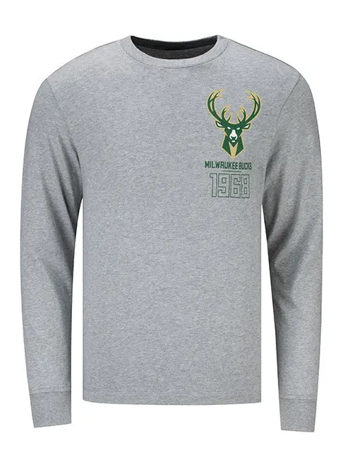 The Wild Collective Cream City Puff Print Milwaukee Bucks Long Sleeve Shirt 1