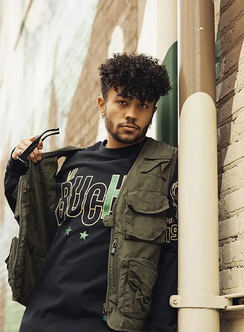 The Wild Collective Deer District Long Sleeve Tee – Milwaukee Bucks Neighborhood Series 1