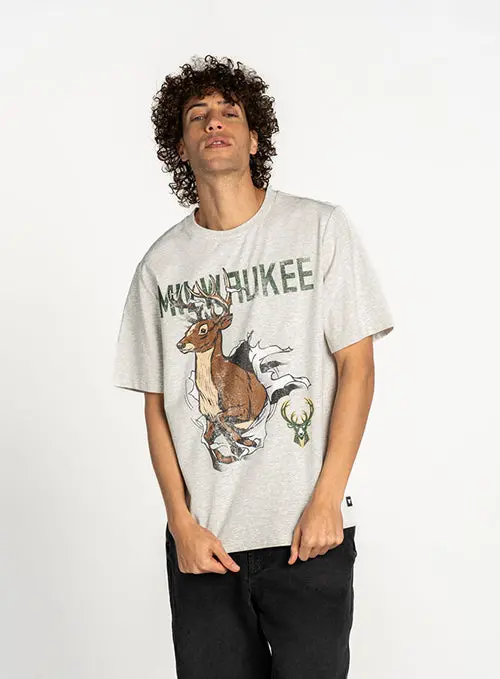 The Wild Collective 'Tear Through' Milwaukee Bucks Graphic T-Shirt 1