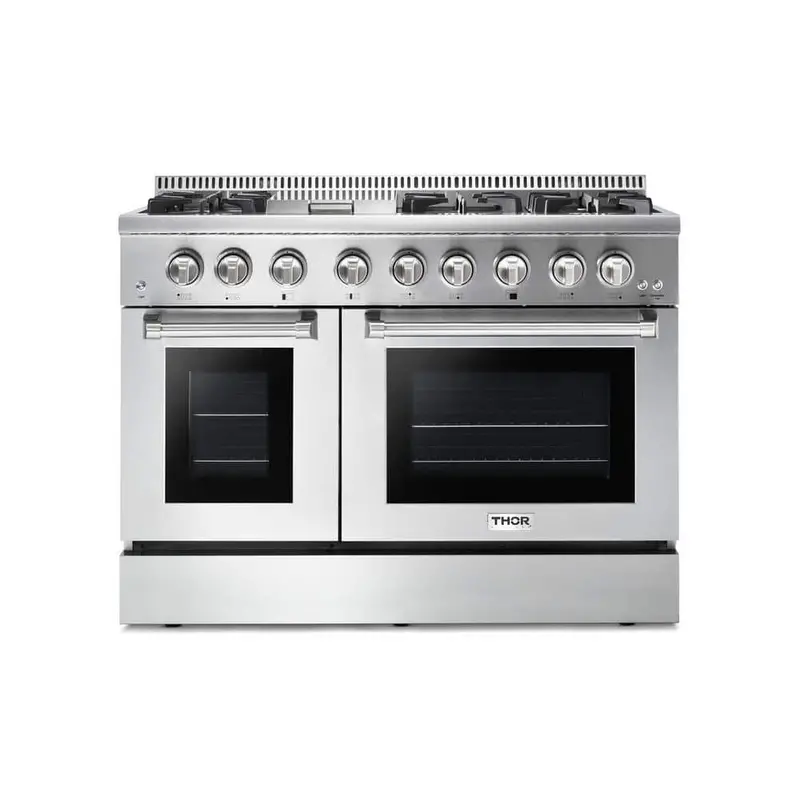 Thor Kitchen 48-Inch Dual Fuel Range – 6.7 Cu. Ft. Double Oven, Convection Ready 1