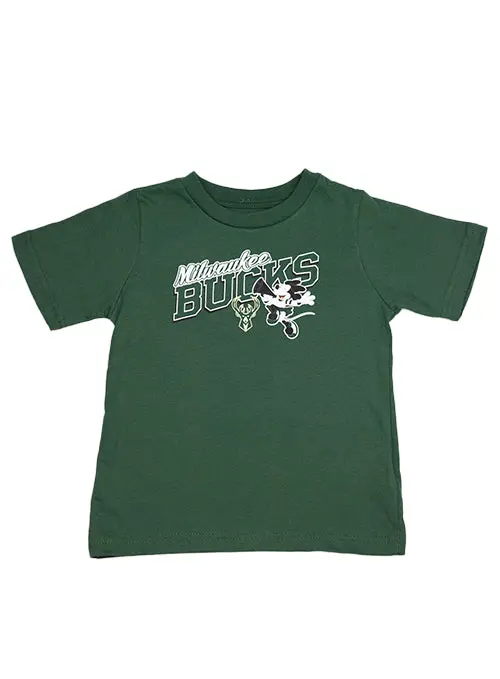 Toddler Disney Cheer Squad Green Milwaukee Bucks Tee 1