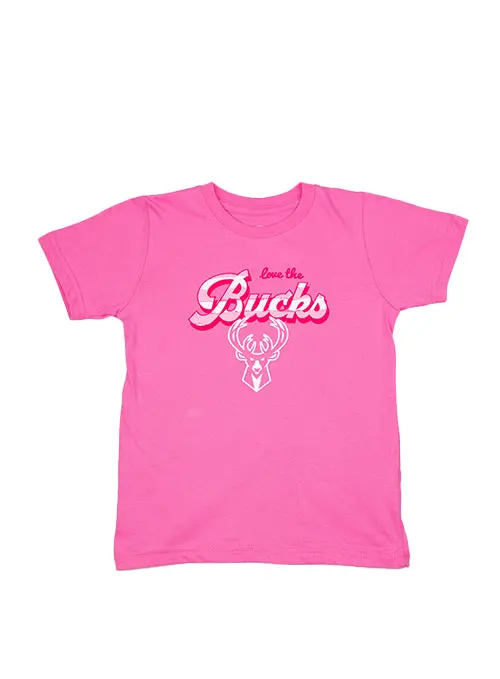 Toddler Girls Sporty Stripes Milwaukee Bucks Tee 1