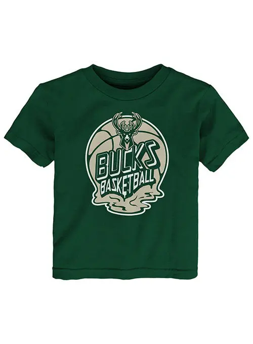 Toddler Milwaukee Bucks Puddle Ball T-Shirt By Outerstuff 1