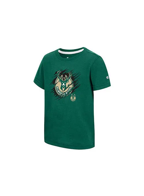 Toddler Sphynx Scratched Logo Milwaukee Bucks T-Shirt 1