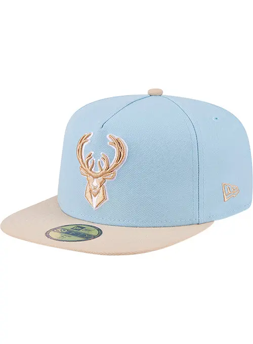 Two-Tone Blue Milwaukee Bucks 59Fifty Fitted Hat – New Era Color Pack 1