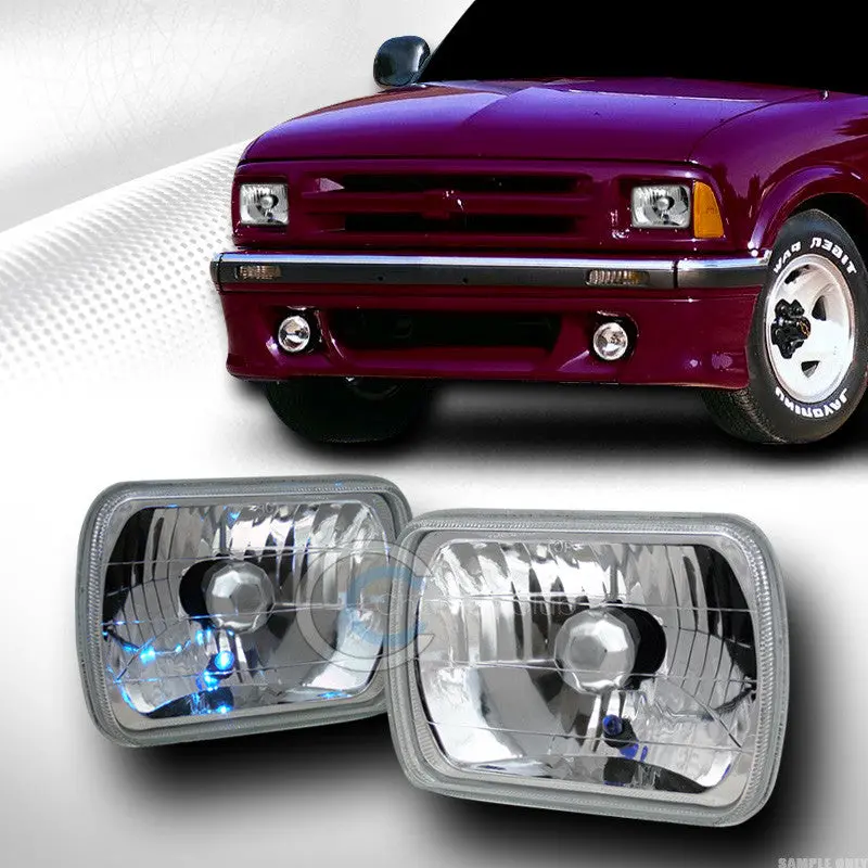 Universal 4X6 Inch Diamond-Cut Chrome Halogen Sealed Beam Headlight For H4 1