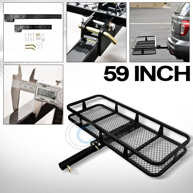 Universal 59-Inch Black Mesh Folding Hitch-Mount Cargo Carrier For Cars, Trucks, Suvs & Vans 1