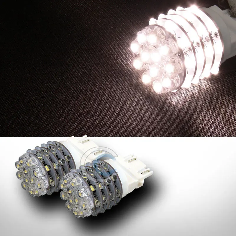 Warm White 3157 Led Bulbs – 2-Pack, 48-Smd Front Turn Signal Replacement (Fits 3056/3356/3456) 1
