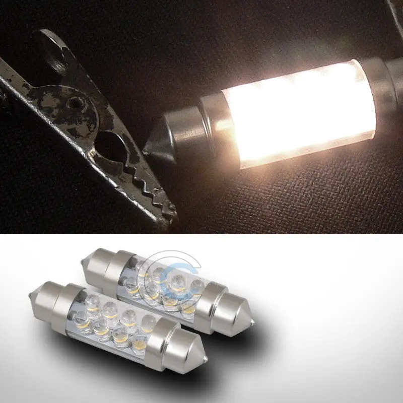 Warm White 39Mm Festoon Led Bulbs (2-Pack) – 8-Smd, 3423/3425 Base For Subtle Interior Lighting 1