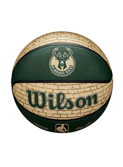 Wilson Cream Brick Design Milwaukee Bucks Basketball 1