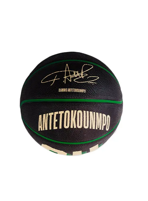 Wilson Mini Basketball Featuring Giannis Antetokounmpo And Milwaukee Bucks Logo 1