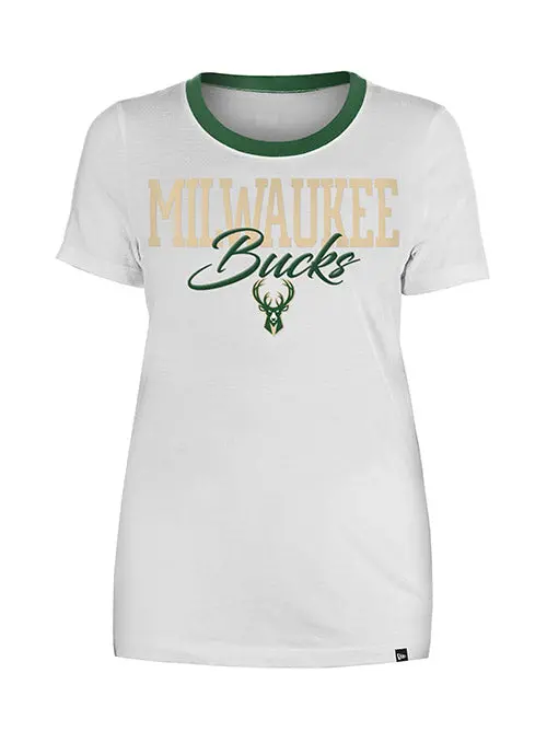 Women'S New Era Gameday White Milwaukee Bucks T-Shirt 1