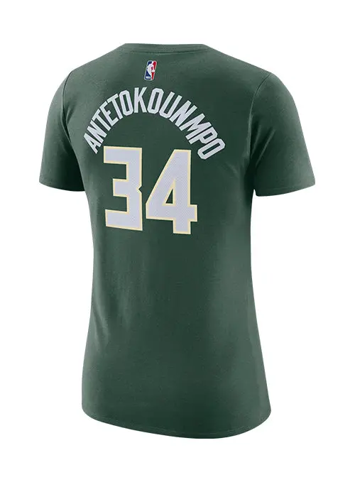 Women'S Nike 2022 Icon Edition Giannis Antetokounmpo Milwaukee Bucks T-Shirt 1