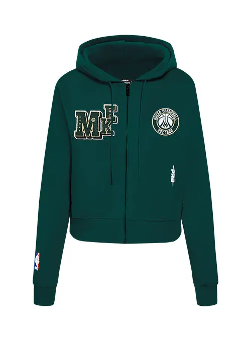 Women'S Pro Standard Best Of Milwaukee Bucks Full-Zip Hoodie 1
