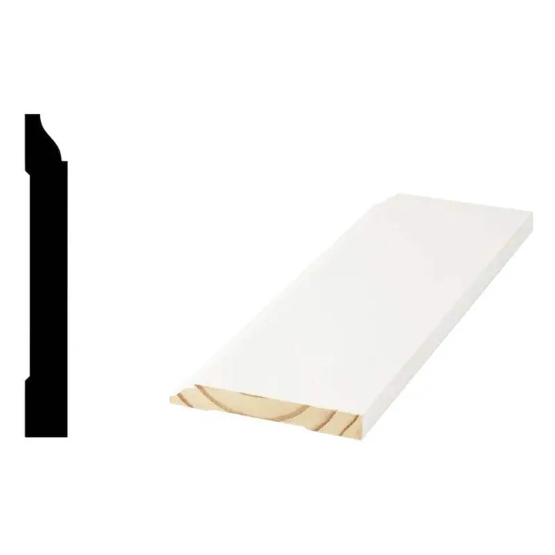 Woodgrain Millwork 620 Primed Finger-Jointed Baseboard: 9/16" X 4-1/4" X 96" (1 Pc, 8 Lf) 1