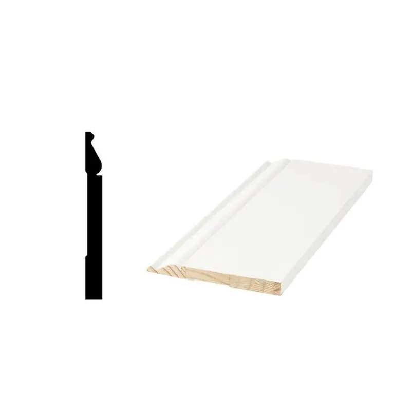 Woodgrain Millwork Pro Pack 163 Finger-Jointed Pine Baseboard: 9/16" X 5-1/4" X 192" (5 Pcs, 80 Lf) 1