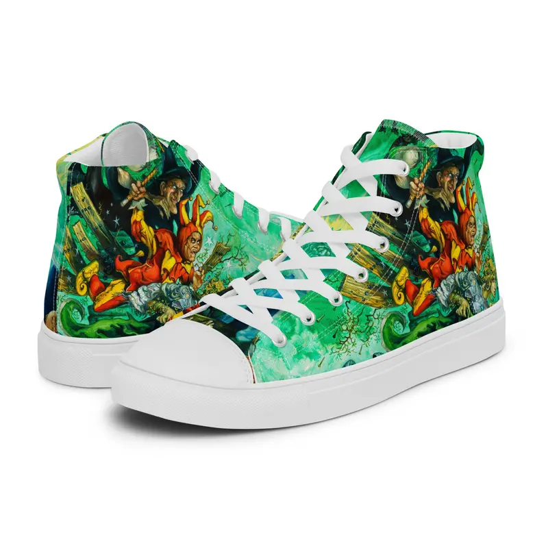 Wyrd Sisters Men'S Canvas High-Top Sneakers – Complimentary Shipping & Size Guide 1