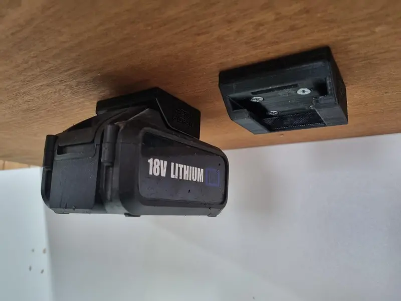 Xu1 18V Battery Holder – Wall-Mounted Charging & Storage Bracket 1