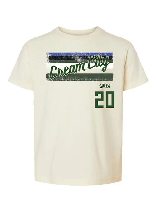 Youth Aj Green City Edition T-Shirt – 2025–26 Milwaukee Bucks Fanwear 1
