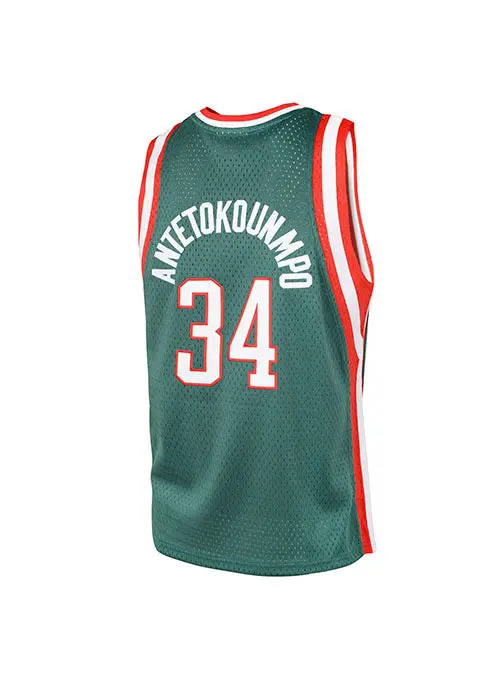 Youth Mitchell & Ness 2013 Giannis Antetokounmpo Milwaukee Bucks Swingman Jersey 1