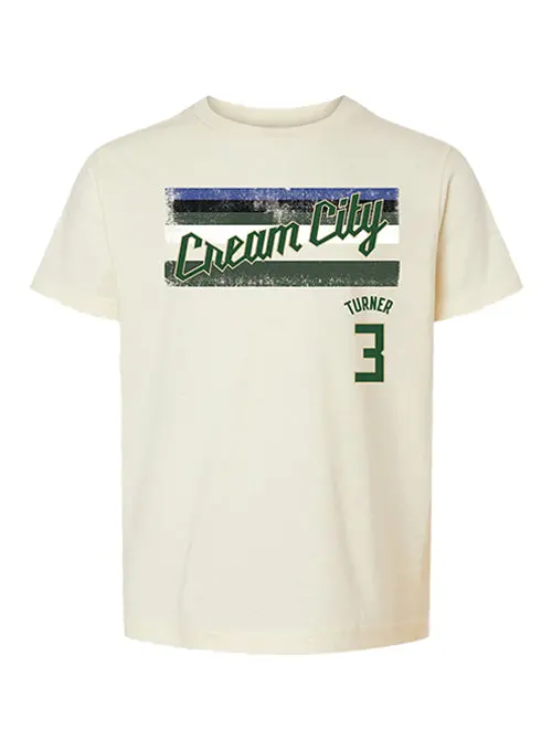 Youth Myles Turner City Edition T-Shirt – 2025–26 Milwaukee Bucks Fanwear 1