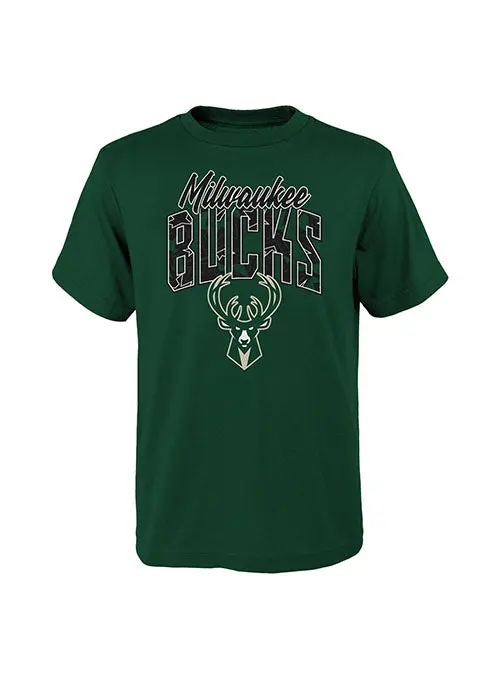 Youth Outerstuff Tri-Ball Milwaukee Bucks Short Sleeve T-Shirt 1