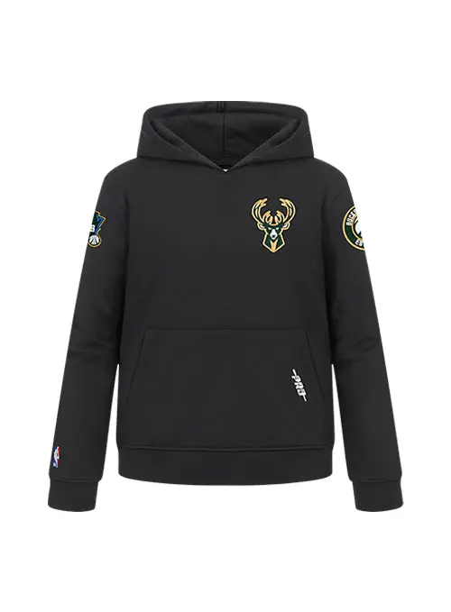 Youth Pro Standard Classic Black Milwaukee Bucks Hoodie 1