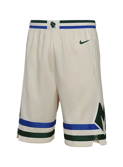 Youth Swing Basketball Shorts – Nike Milwaukee Bucks City Edition 2025–26 1