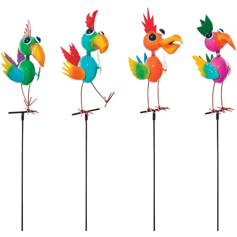 Alpine 35-Inch Metal Bird Garden Stake – Decorative Lawn Ornament 1