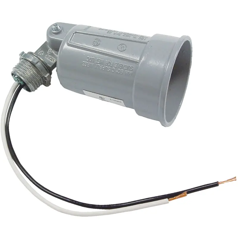 Bell Par38 Outdoor Lampholder – 150W Weatherproof Gray Bulb Socket, Carded Packaging 1