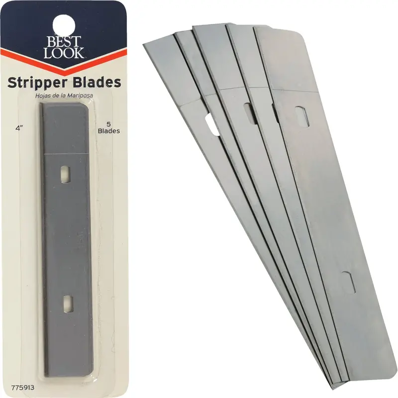 Best Look Replacement Scraper Blades – 4-Inch, 5-Pack 1