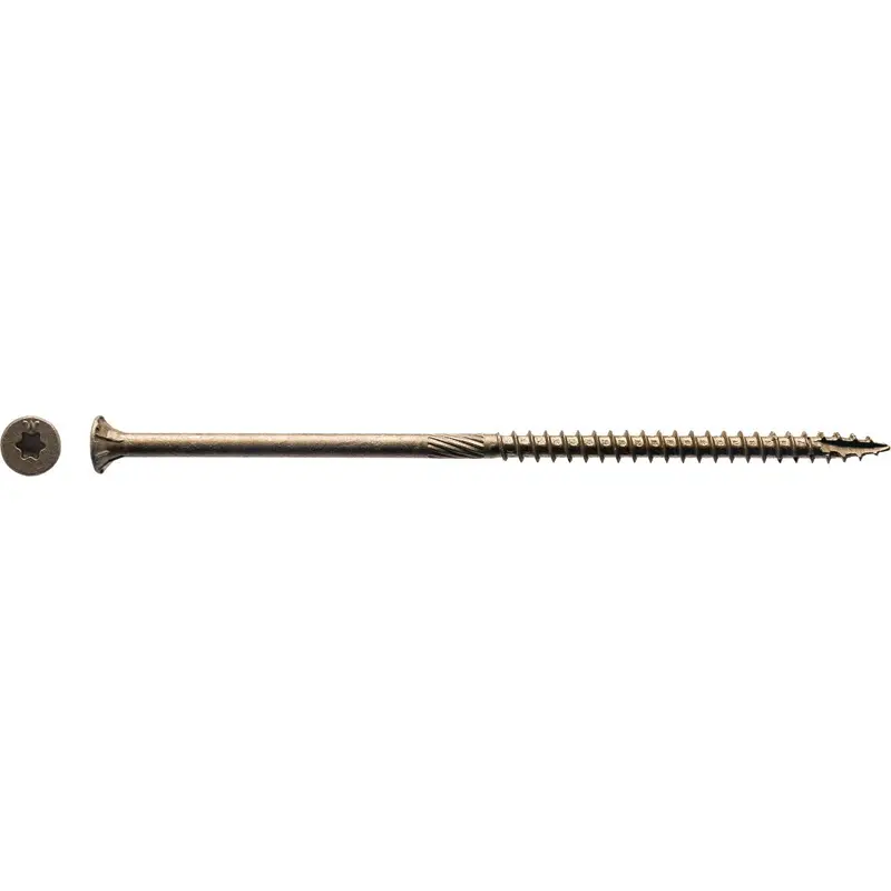 Big Timber #10 × 5" Bronze Flat-Head Wood Screws – Pack Of 185 (5 Lb.) 1