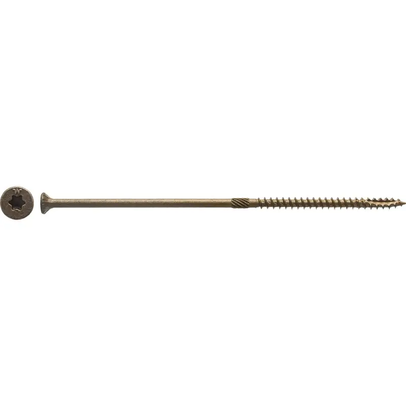 Big Timber #10 × 6-Inch Bronze Flat-Head Wood Screws – 32-Count, 1-Pound Pack 1