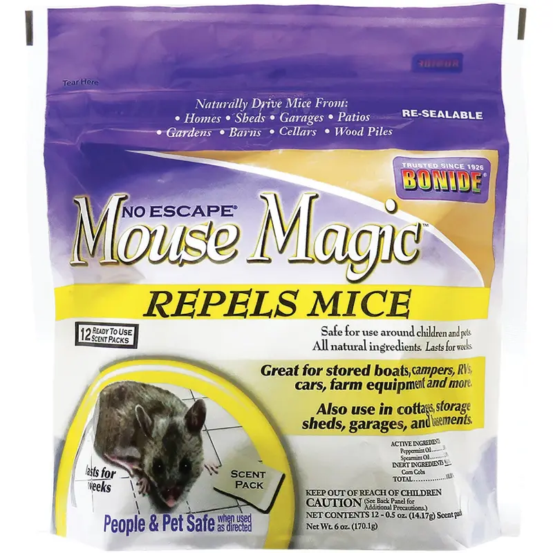 Bonide Mouse Magic Granular Repellent – 6-Ounce Sachets, 12-Pack 1