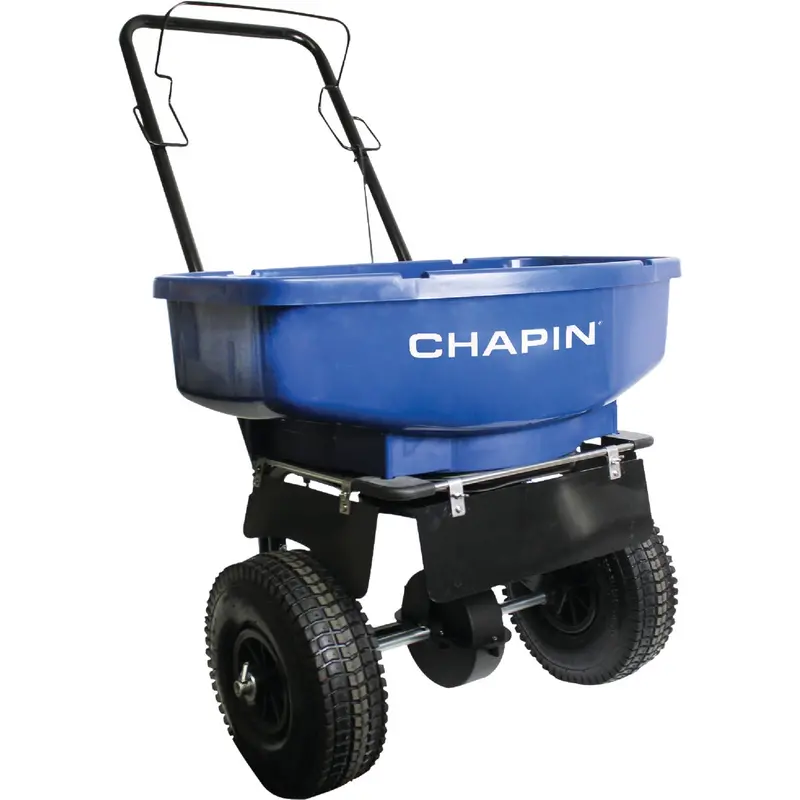 Chapin 80-Pound Salt And Ice Melt Spreader – Broadcast Winter Deicer Applicator 1