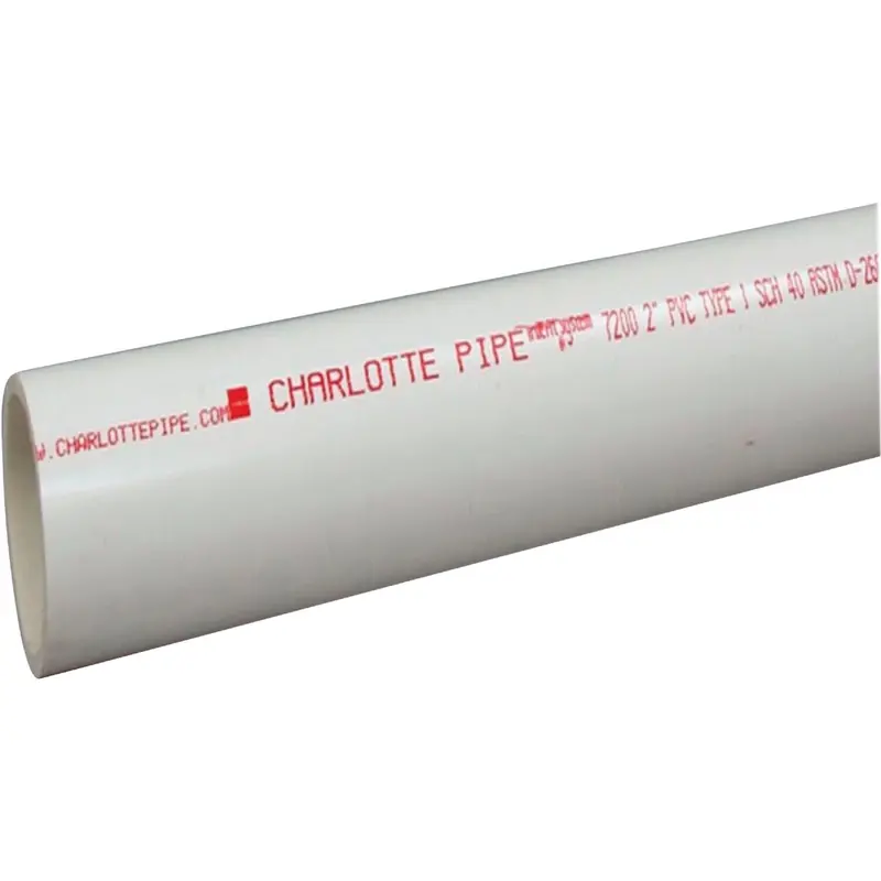 Charlotte Pipe 4-Inch × 10-Foot Schedule 40 Pvc Dwv/Pressure Dual-Rated Pipe 1