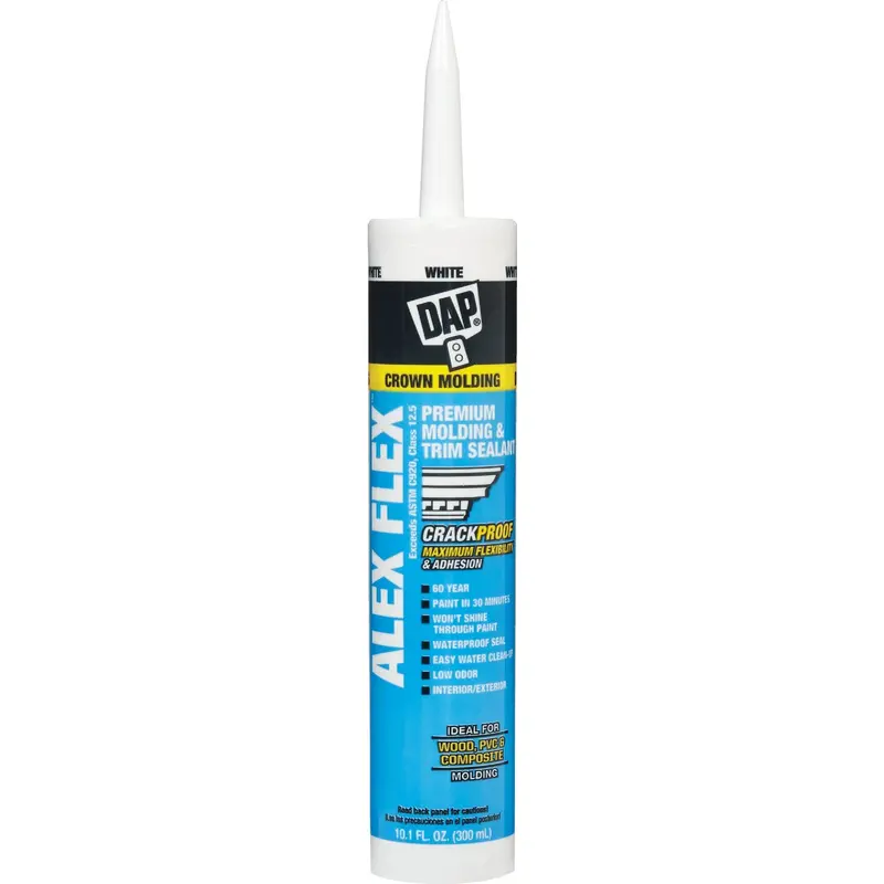 Dap Alex Flex Premium Acrylic Latex Sealant – 10.1 Oz, White, Ideal For Molding & Trim Applications 1