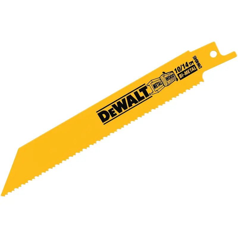 Dewalt 6 In. Wood And Metal Reciprocating Saw Blades – 10/14 Tpi, 5-Pack 1