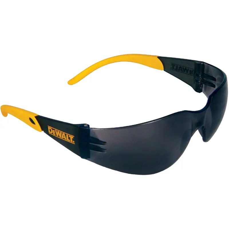 Dewalt Black-And-Yellow Safety Glasses With Smoke-Tinted Lenses 1
