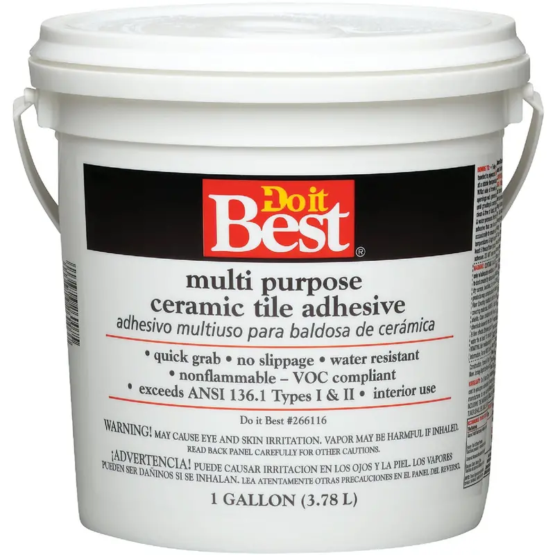 Do It Best Off-White Ceramic Tile Adhesive — 1-Gallon Multi-Surface Formula 1