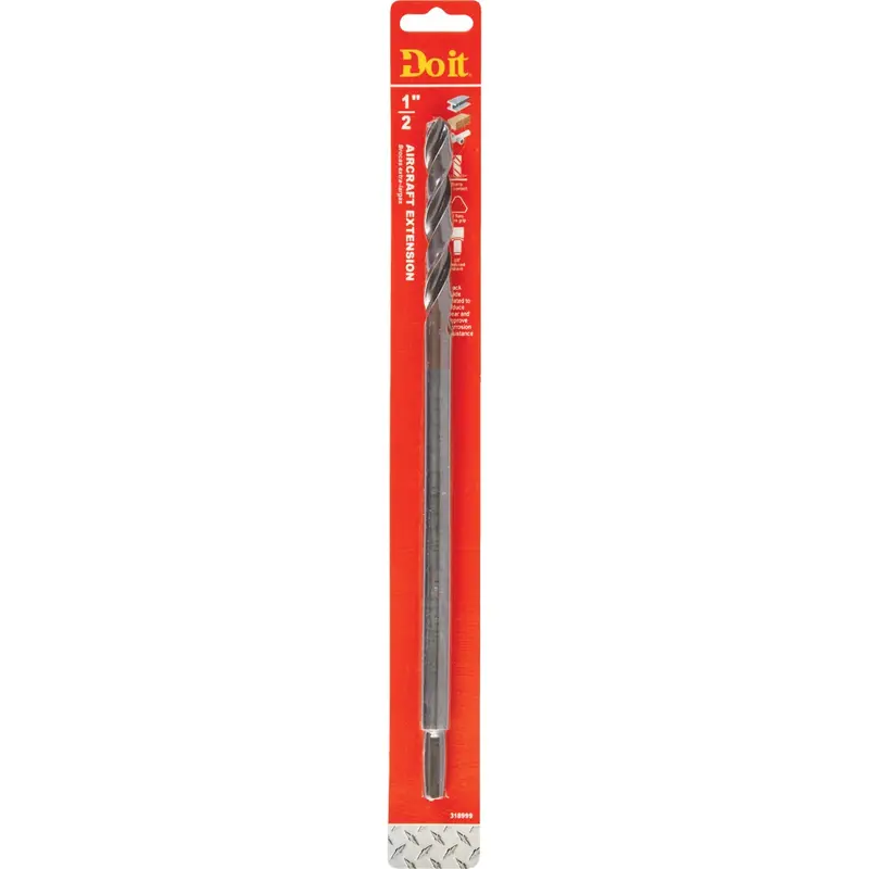 Do It Black Oxide Drill Bit, 1/2" × 12", Extended-Length Twist Bit 1