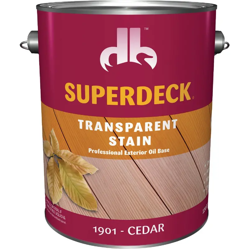 Duckback Cedar Exterior Transparent Deck Stain – 1 Gallon Uv-Protective Finish 1