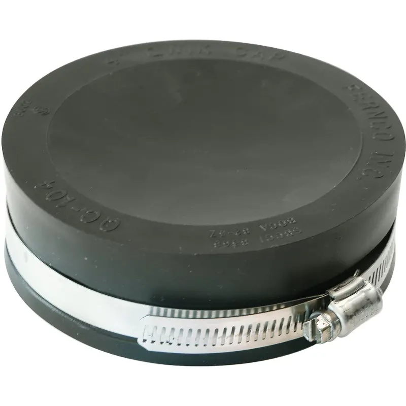 Fernco 6 In. Flexible Pvc Slip-On Cap With Compression Seal 1