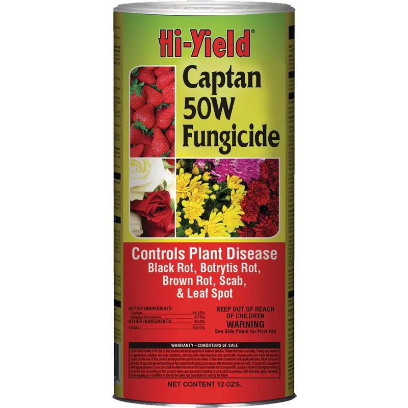 Hi-Yield Captan Fungicide Powder Concentrate – 12 Oz For Disease Control 1