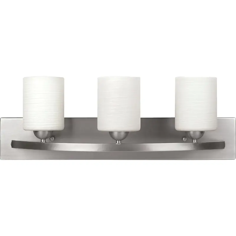 Home Impressions Hampton Bath Light Bar – 3-Light Brushed Nickel Fixture, Modern Design 1