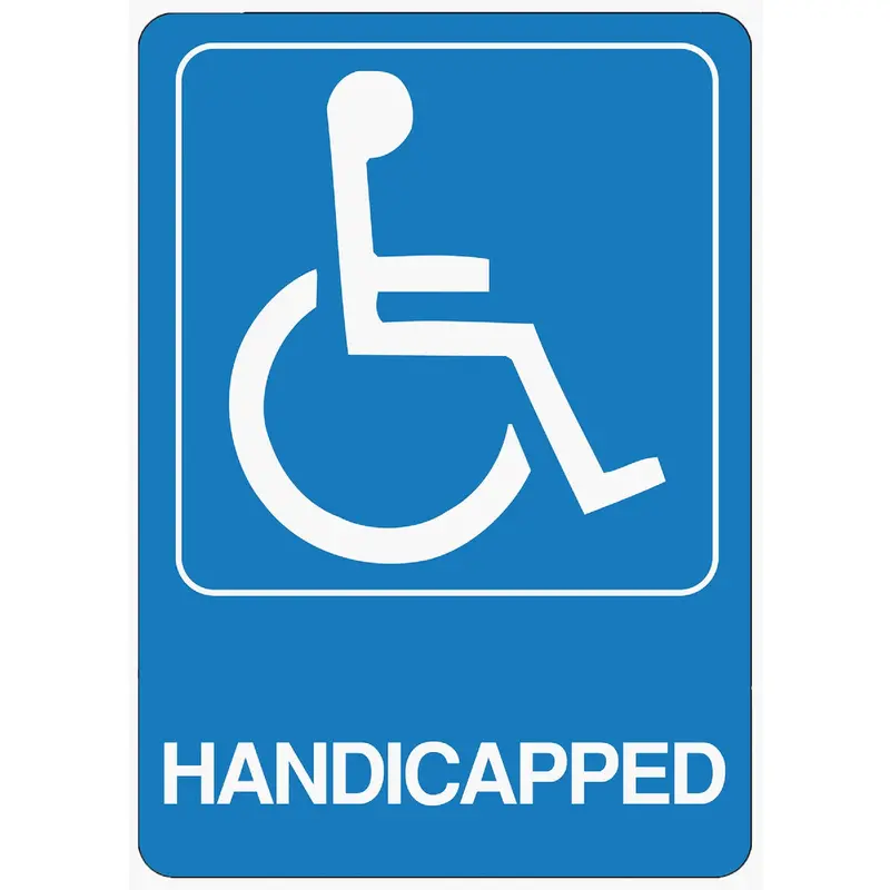 Hy-Ko Deco Series Heavy-Duty Plastic Handicapped Access Sign 1