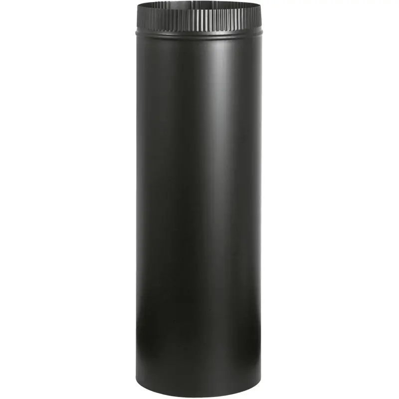 Imperial Snap-Lock Black Stove Pipe – 6" X 48", Rated For 1200°F 1